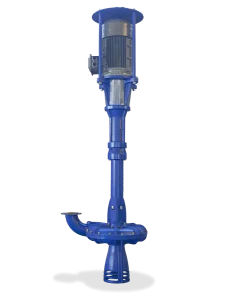 Bomba vertical DISCOVERER de ALFA POMPE para el bombeo de lodos abrasivos desde balsas, depósitos y procesos industriales en minería, canteras y piedra natural.