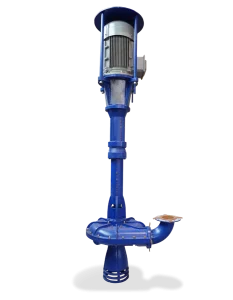 Bomba vertical DRAGON de ALFA POMPE para el bombeo de lodos abrasivos desde balsas y depósitos en minería, canteras, piedra natural y procesos industriales.