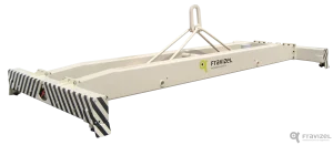 Spreader rígido para contenedores OC-S con enganche automático Twist Lock. Solución profesional para la manipulación segura de contenedores ISO en puertos, logística e industria.
